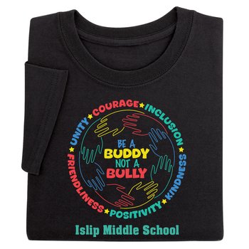 Be A Buddy, Not A Bully Youth Short-Sleeved T-Shirt - Silkscreened Personalization Available from Positive Promotions