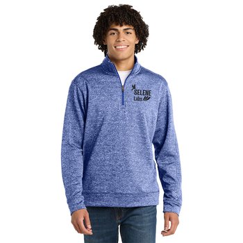 Sport-Tek® Unisex Performance Electric Heather Fleece Quarter-Zip Pullover - Silkscreened Personalization Available from Positive Promotions