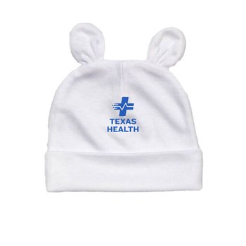 Laughing Giraffe® Infant Bear Ears Beanie Hat - Silkscreened Personalization Available from Positive Promotions