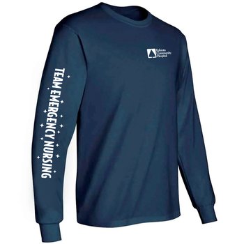 Team Emergency Nursing Unisex 2-Location Long-Sleeved T-Shirt - Silkscreened Personalization Available from Positive Promotions