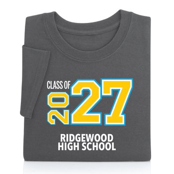 Class of 2027 Gildan® Adult/Unisex Heavy Cotton T-Shirt: Premium Colors - Silkscreened Personalization Available from Positive Promotions
