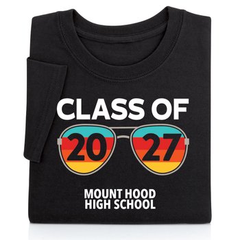 Class of 2027 Sunglasses Gildan® Adult/Unisex Heavy Cotton T-Shirt: Premium Colors - Silkscreened Personalization Available from Positive Promotions