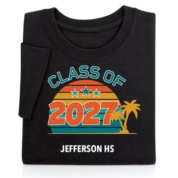 Class of 2027 Palm Tree Gildan® Adult/Unisex Heavy Cotton T-Shirt: Premium Colors - Silkscreened Personalization Available from Positive Promotions