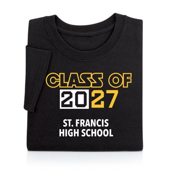 Class of 2027 Block Gildan® Adult/Unisex Heavy Cotton T-Shirt: Premium Colors - Silkscreened Personalization Available from Positive Promotions