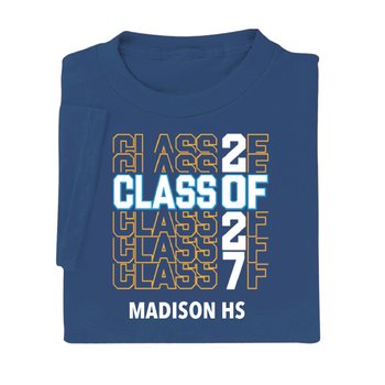 Class of 2027 x6 Gildan® Adult/Unisex Heavy Cotton T-Shirt: Premium Colors - Silkscreened Personalization Available from Positive Promotions