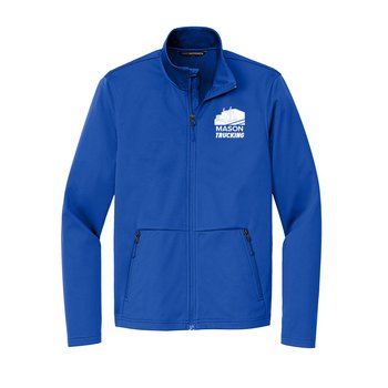 Port Authority® Men's FlexShell Stretch Soft-Shell Jacket - Full-Color Silkscreened Personalization Available from Positive Promotions