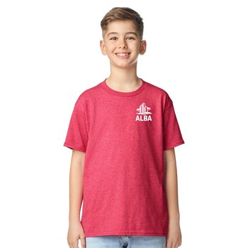 Gildan® Youth Heavy Cotton T-Shirt: Premium Colors - Full-Color Silkscreened Personalization Available from Positive Promotions