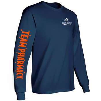Team Pharmacy Unisex 2-Location Long-Sleeved T-Shirt - Silkscreened Personalization Available from Positive Promotions