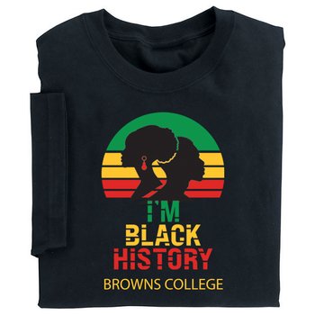 I'm Black History Youth Short-Sleeved T-Shirt - Silkscreened Personalization Available from Positive Promotions