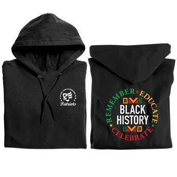 Black History: Remember, Educate, Celebrate Gildan® Unisex Heavy Blend Pullover Hooded Sweatshirt - Silkscreened Personalization Available from Positive Promotions