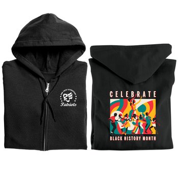 Celebrate Black History Month Gildan® Unisex Heavy Blend Full-Zip Sweatshirt - Silkscreened Personalization Available from Positive Promotions