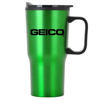 Double-Wall Coffee Mug Tumbler 20 oz. With Handle - Personalization Available from Positive Promotions
