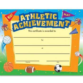 Athletic Achievement Gold Foil-Stamped Certificates - Pack of 25 from Positive Promotions
