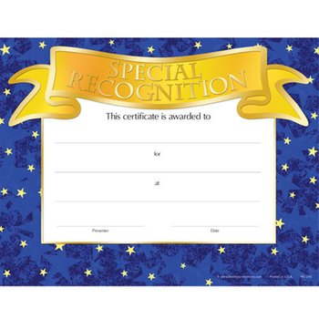 Special Recognition Gold Foil-Stamped Certificates - Pack of 25 from Positive Promotions