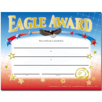 Eagle Award Gold Foil-Stamped Certificates - Pack of 25 from Positive Promotions