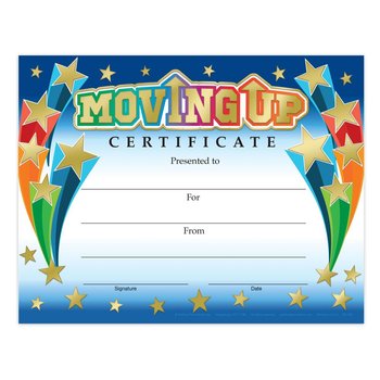 Moving Up Gold Foil-Stamped Certificates - Pack of 25 from Positive Promotions