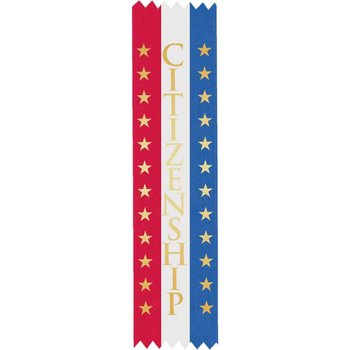 Citizenship Gold Foil-Stamped Satin Ribbons - Pack of 25 from Positive Promotions