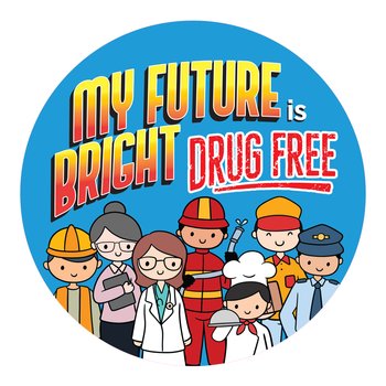 My Future Is Bright: Drug Free Theme Day Stickers - Roll of 200 from Positive Promotions