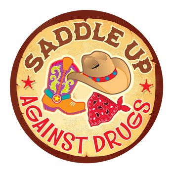 Saddle Up Against Drugs Theme Day Stickers - Roll of 200 from Positive Promotions
