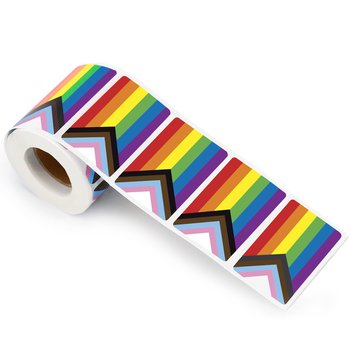 Pride Flag Stickers-on-a-Roll - Roll of 100 from Positive Promotions