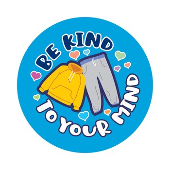 Be Kind to Your Mind Theme Day Stickers - Roll of 200 from Positive Promotions