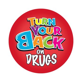 Turn Your Back on Drugs Theme Day Stickers - Roll of 200 from Positive Promotions