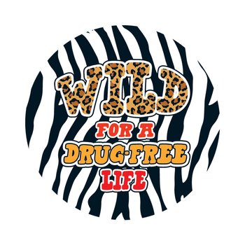 Wild for a Drug-Free Life Theme Day Stickers - Roll of 200 from Positive Promotions