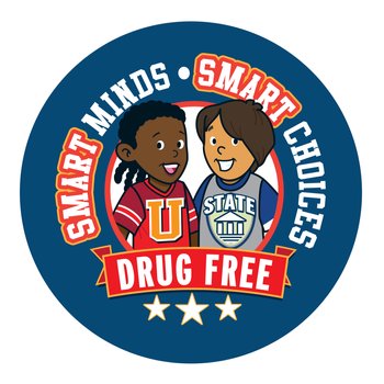 Smart Minds, Smart Choices, Drug Free Theme Day Stickers - Roll of 200 from Positive Promotions