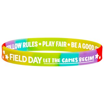 Field Day: Let The Games Begin! 2-Sided Silicone Bracelet - Pack of 10 from Positive Promotions
