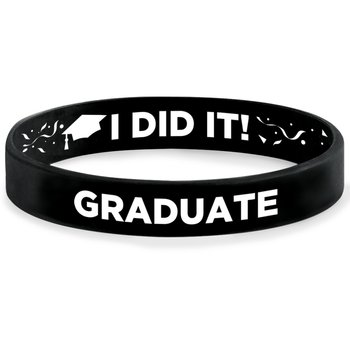 Graduate: I Did It! Silicone Bracelet - Pack of 25 from Positive Promotions