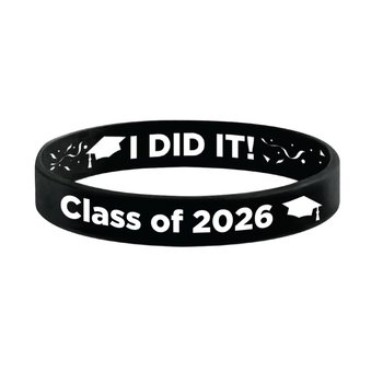 Class of 2026: I Did It! Silicone Bracelet - Pack of 25 from Positive Promotions