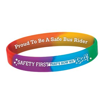 Safety First: That's How We Roll 2-Sided Silicone Bracelet - Pack of 25 from Positive Promotions