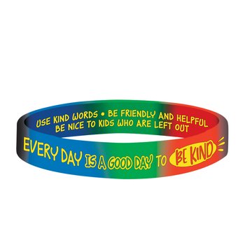Every Day Is A Good Day To Be Kind 2-Sided Silicone Bracelet - Pack of 25 from Positive Promotions