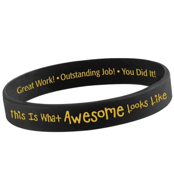 This Is What Awesome Looks Like 2-Sided Silicone Bracelets - Pack of 10 from Positive Promotions