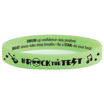 #RockTheTest 2-Sided Silicone Bracelet - Pack of 10 from Positive Promotions