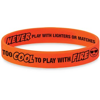 Too Cool To Play With Fire Mood-Changing Silicone Bracelet - Pack of 25 from Positive Promotions