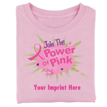 Women's-Cut Breast Cancer Awareness T-Shirts - Personalization Available from Positive Promotions