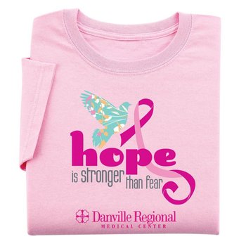 Hope Is Stronger Than Fear - Womens Cut Awareness T-Shirt With Personalization from Positive Promotions