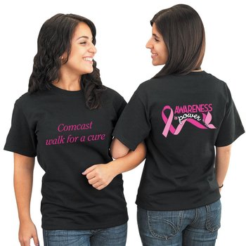 Awareness Is Power Awareness T-Shirt With Personalization from Positive Promotions