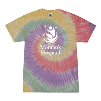 Tie-Dye Cotton Unisex Short-Sleeve T-Shirt (Extended Sizes) - Silkscreened Personalization Available from Positive Promotions