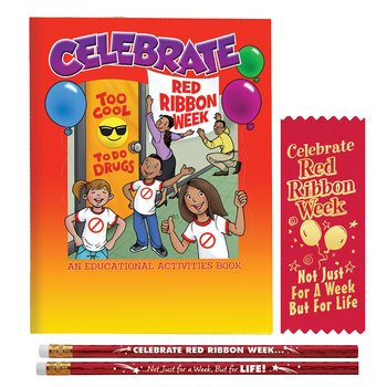 Celebrate Red Ribbon Week 3-Piece Theme Kit from Positive Promotions