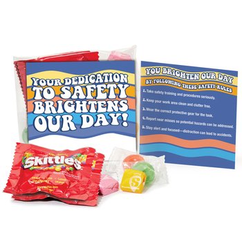 Your Dedication to Safety Brightens Our Day! Treat Pack from Positive Promotions
