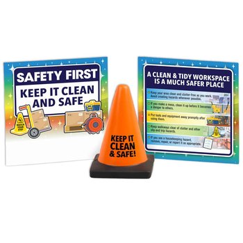 Safety First, Keep It Clean & Safe Hard Hat Stress Reliever from Positive Promotions