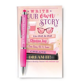 2027 Women''s Monthly Planner & Stylus Pen Value Gift Set from Positive Promotions