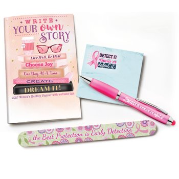 Deluxe 4-Piece Breast Cancer Awareness Kit from Positive Promotions