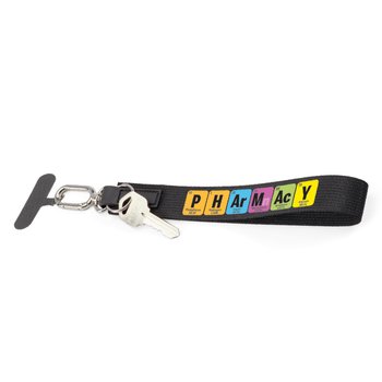 Pharmacy Periodic Table Never Lose Your Belongings Water-Repellent Wristband Key Chain & Phone Holder from Positive Promotions