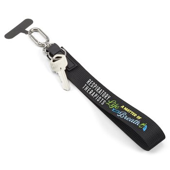 Respiratory Therapists: A Matter Of Life And Breath Never Lose Your Belongings Water-Repellent Wristband Key Chain & Phone Holder from Positive Promotions