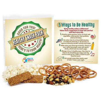 Eat Well, Live Well, Be Well Healthy Snack Pack from Positive Promotions