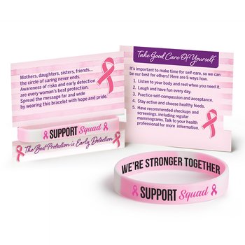 Support Squad Bracelet With Awareness Card - Pack of 10 from Positive Promotions