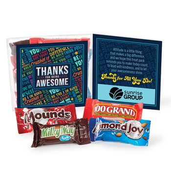 Thanks for Being Awesome Treat Pack - One-Color Personalization Available from Positive Promotions